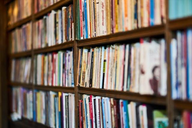 Des livres sur une étagère